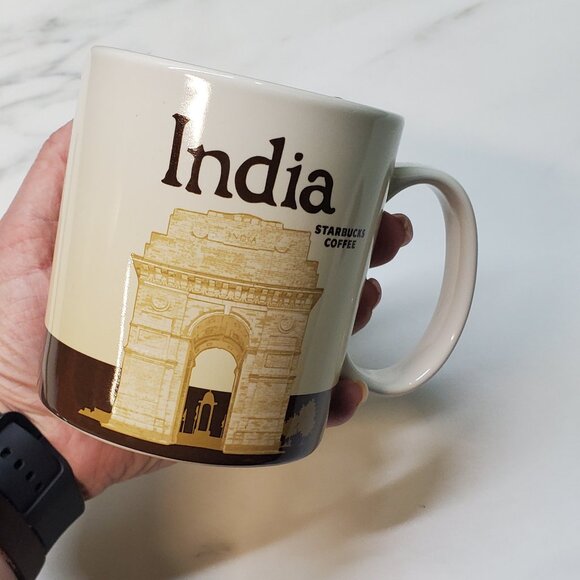 Starbucks 2012 India Cricket Global Icon City Collector Series 16oz Coffee Mug - Picture 1 of 8